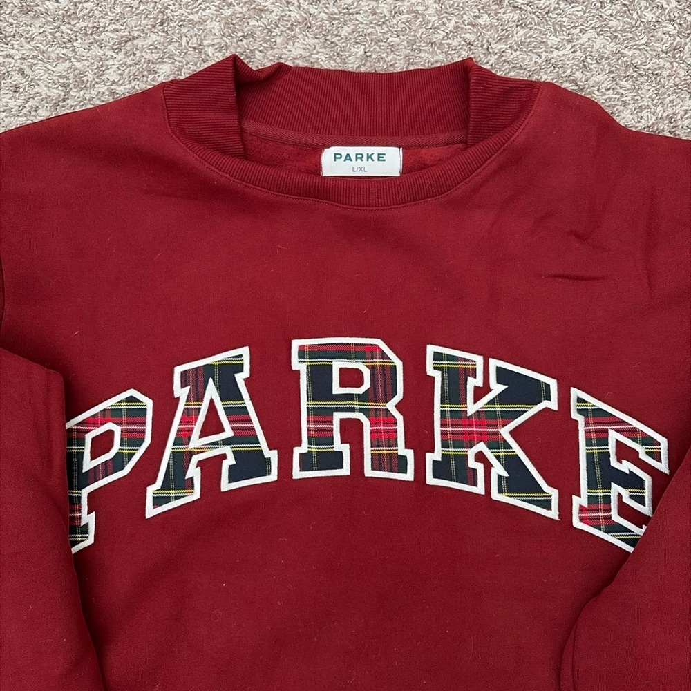 RARE / Parke Burgundy Crewneck Sweater L- XL - Picture 2 of 3